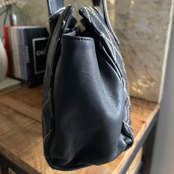 CHANEL Wild Stitch Calfskin Leather Tote Bag Handbag - Picture 3 of 12